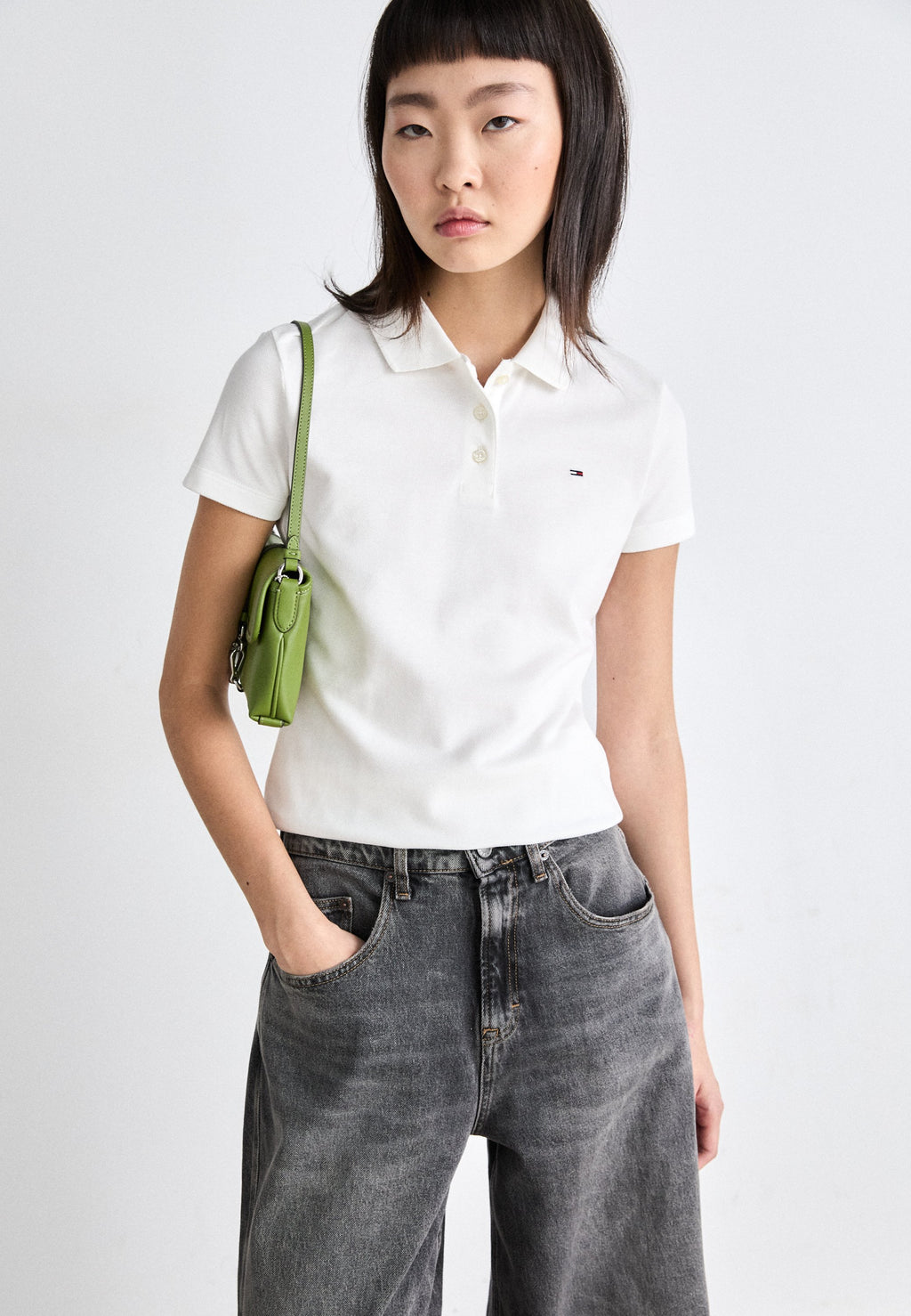 SLIM FIT PIQUE POLO SHIRT - Polo shirt - ecru