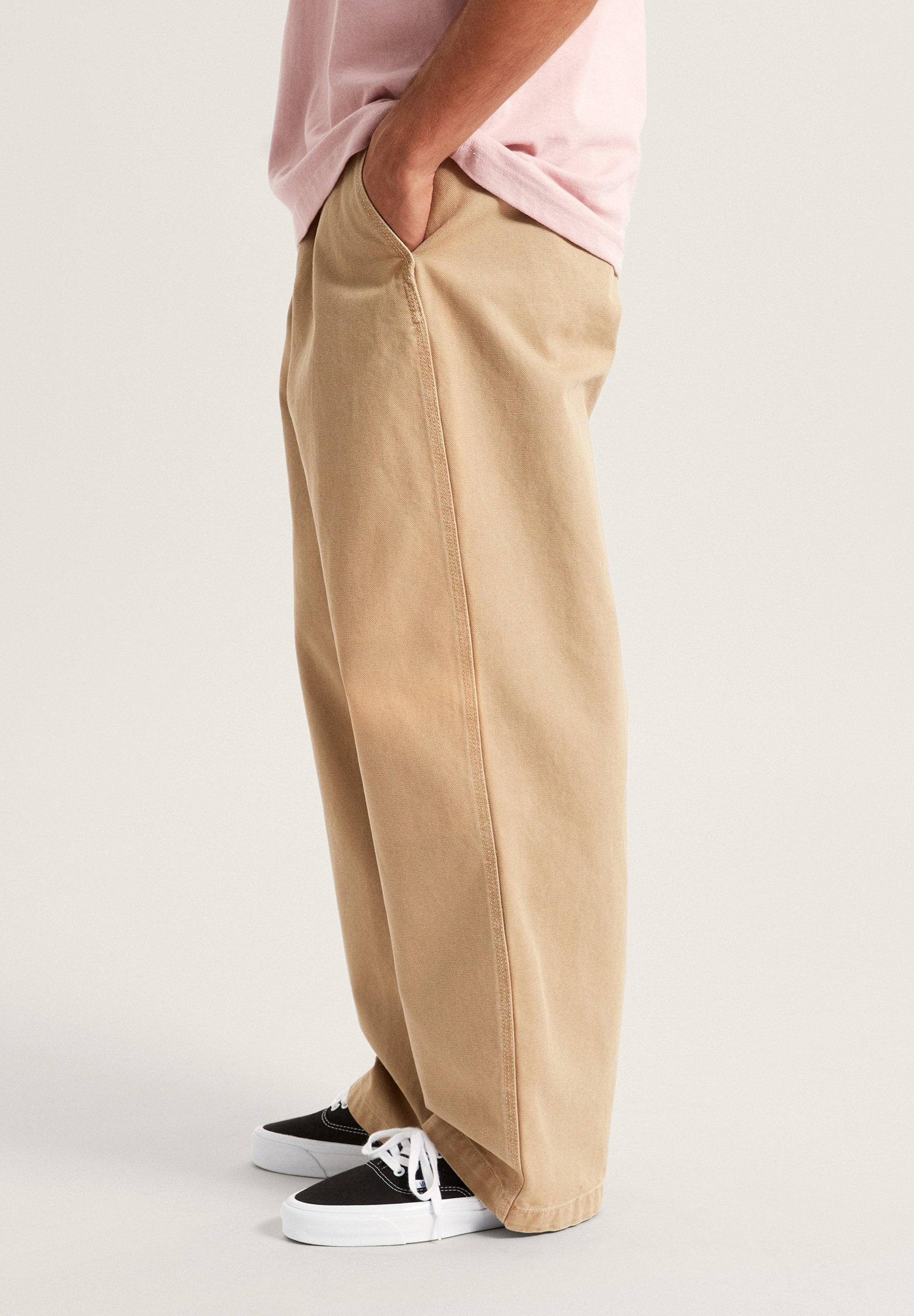 AUTHENTIC CHINO PIGMENT OVERDYE PANTS - Trousers - incense