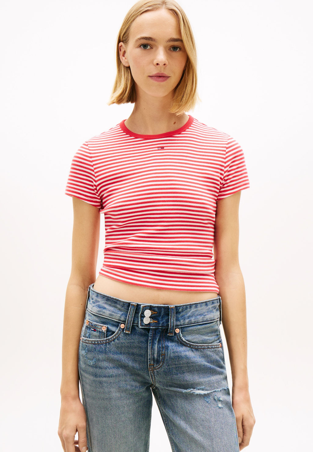 SLIM FIT - Print T-shirt - red
