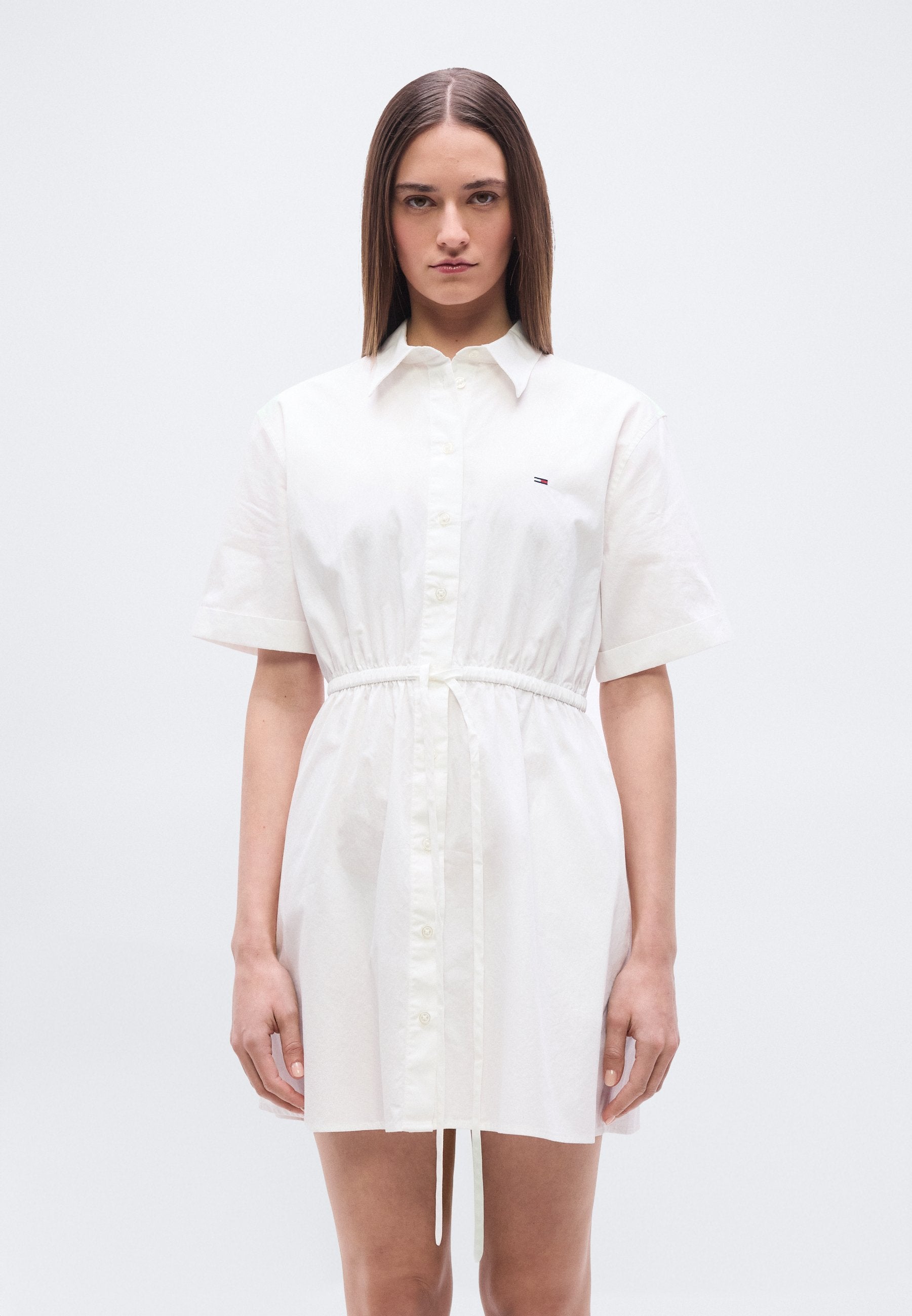 STRIPE SHIRT DRESS - Shirt dress - ecru