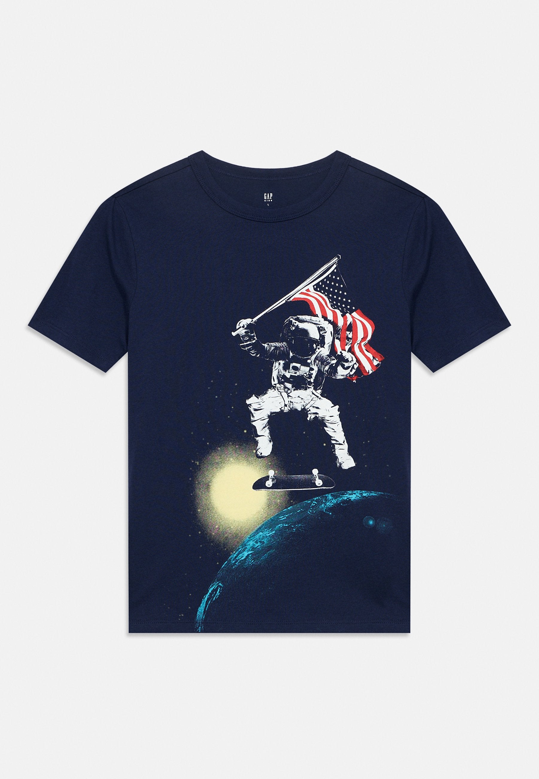Print T-shirt - new navy