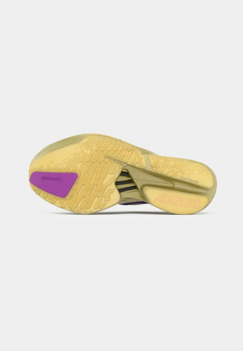 ADIZERO ADIOS PRO 4 - Road running shoes - sand/rich purple/gold-coloured metallic