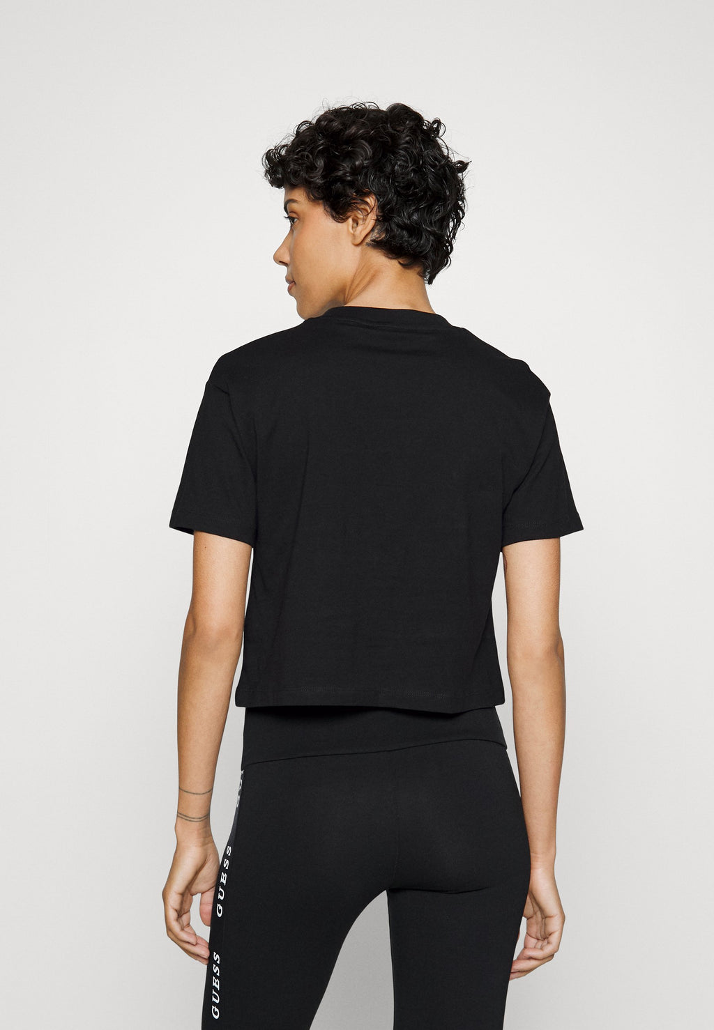ADELE CROP  - Print T-shirt - jet black