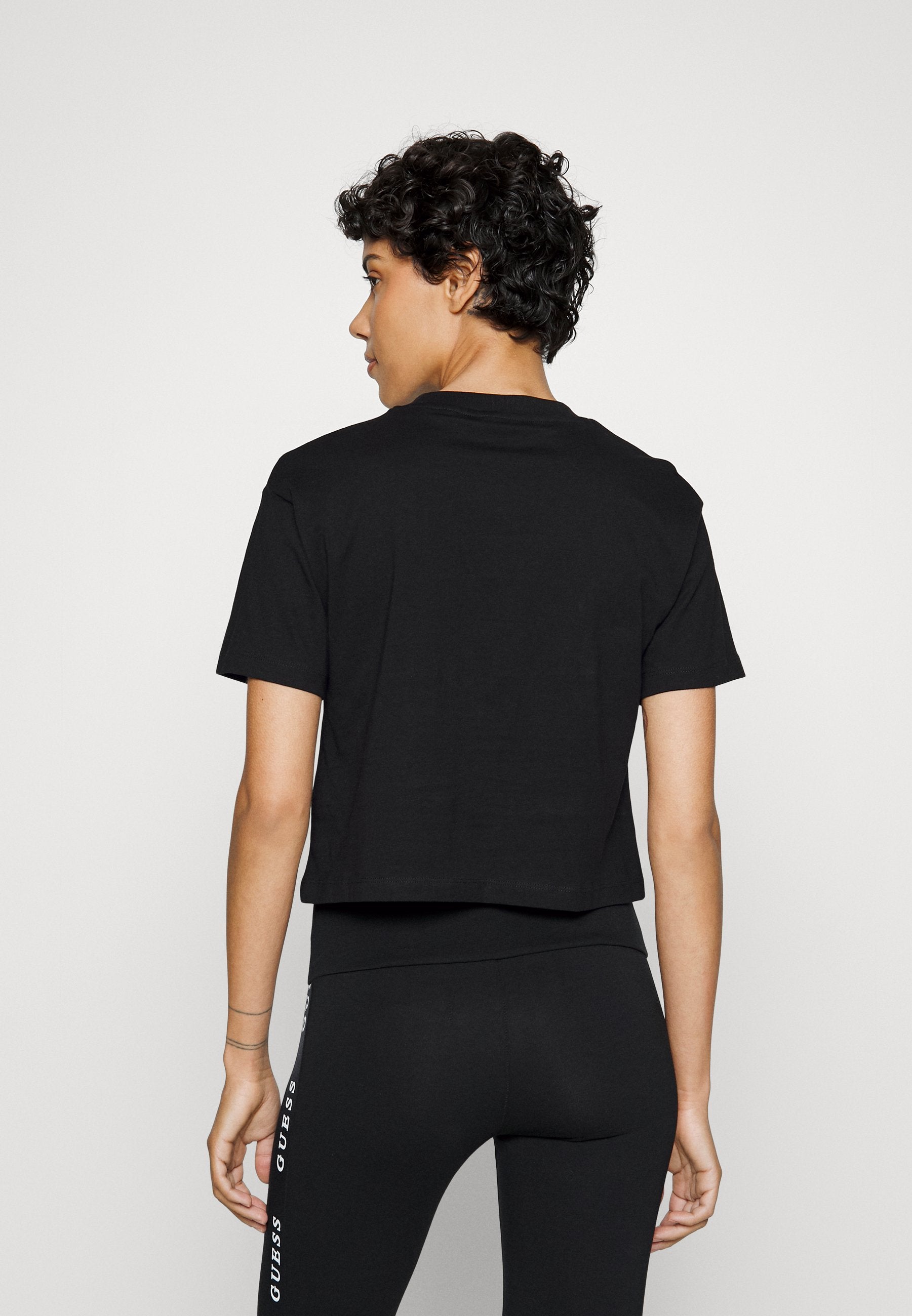 ADELE CROP  - Print T-shirt - jet black