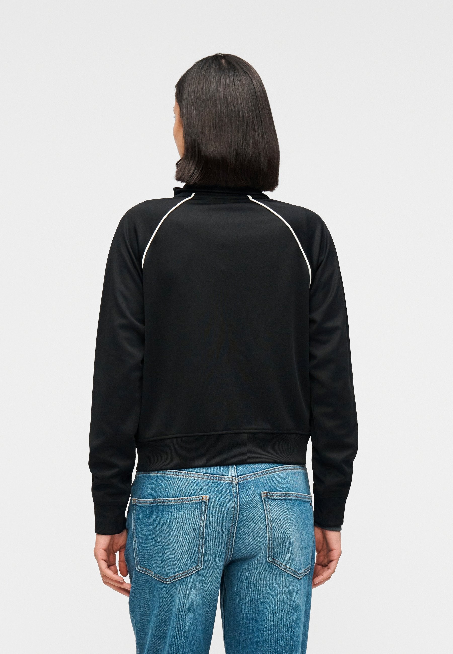 TOMMY BADGE INTERLOCK KNIT TRACK JACKET - Training jacket - black