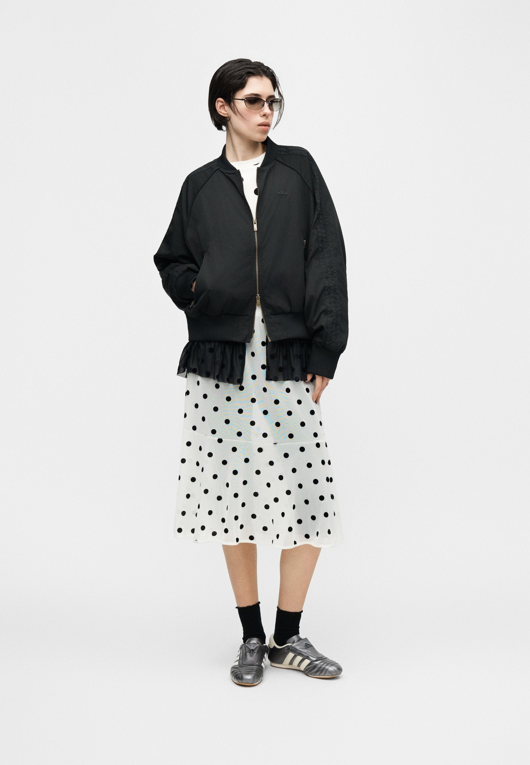 POLKA DOT SKIRT - A-line skirt - off-white