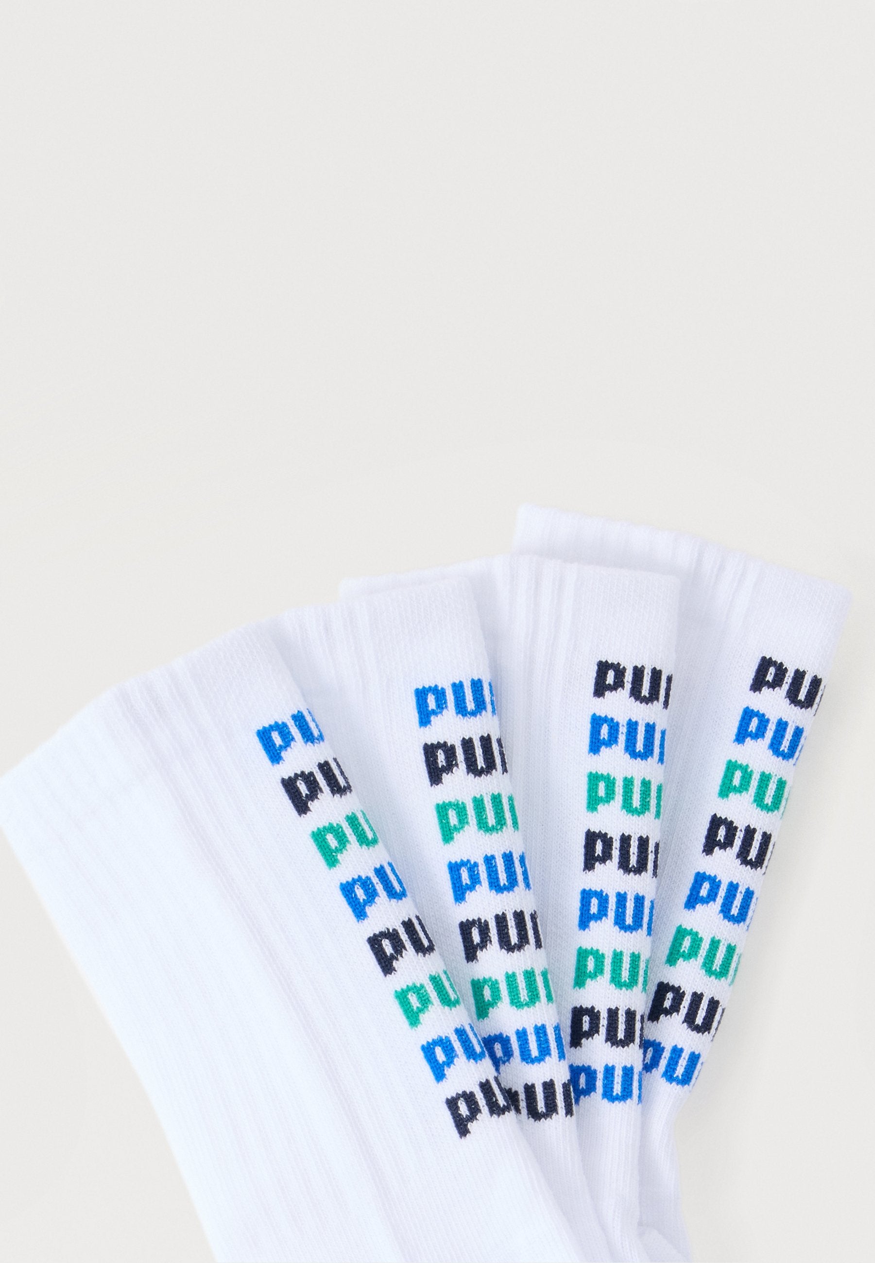 LOGO BLOCK SOCK UNISEX 4 PACK - Socks - white/racing blue/green