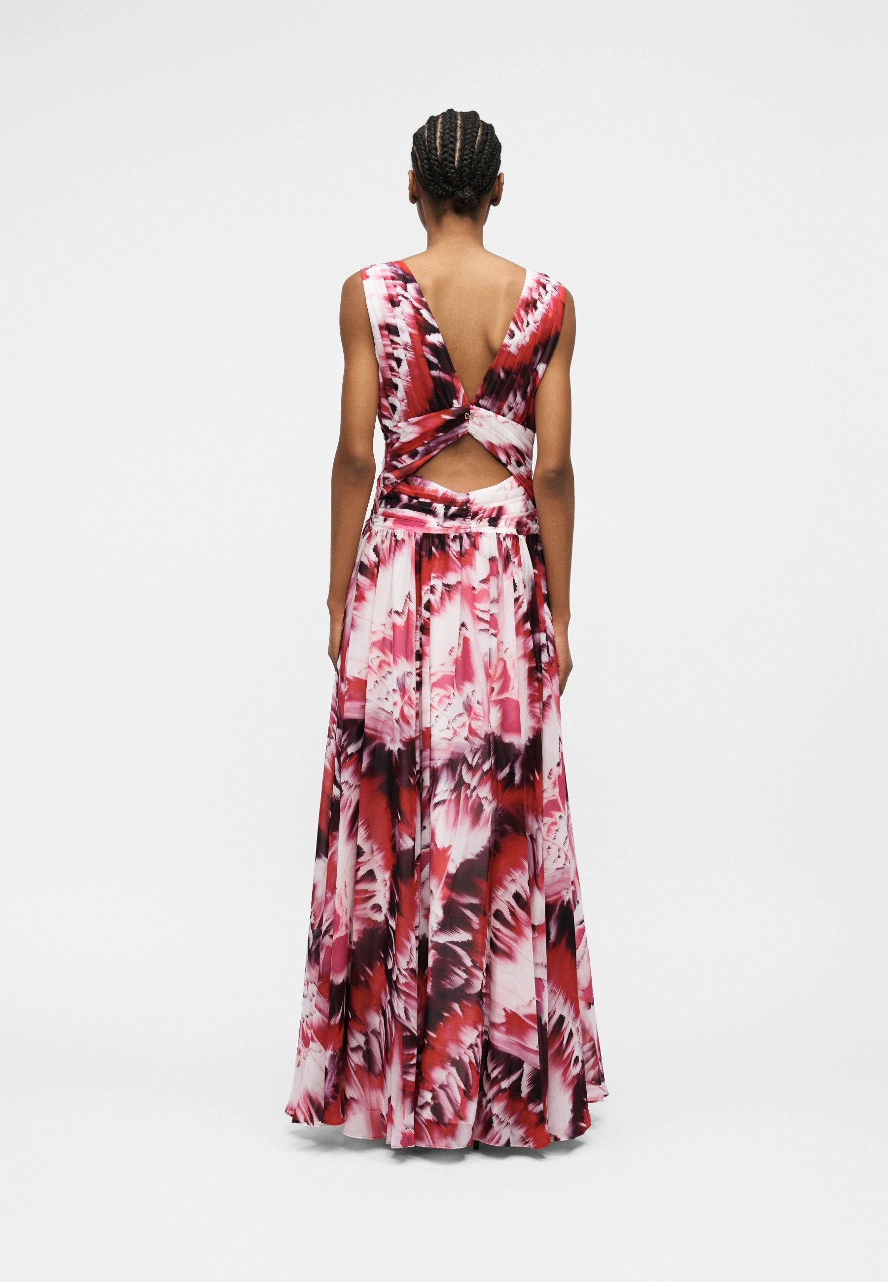 ADELA V NECK LONG DRESS - Occasion wear - pink