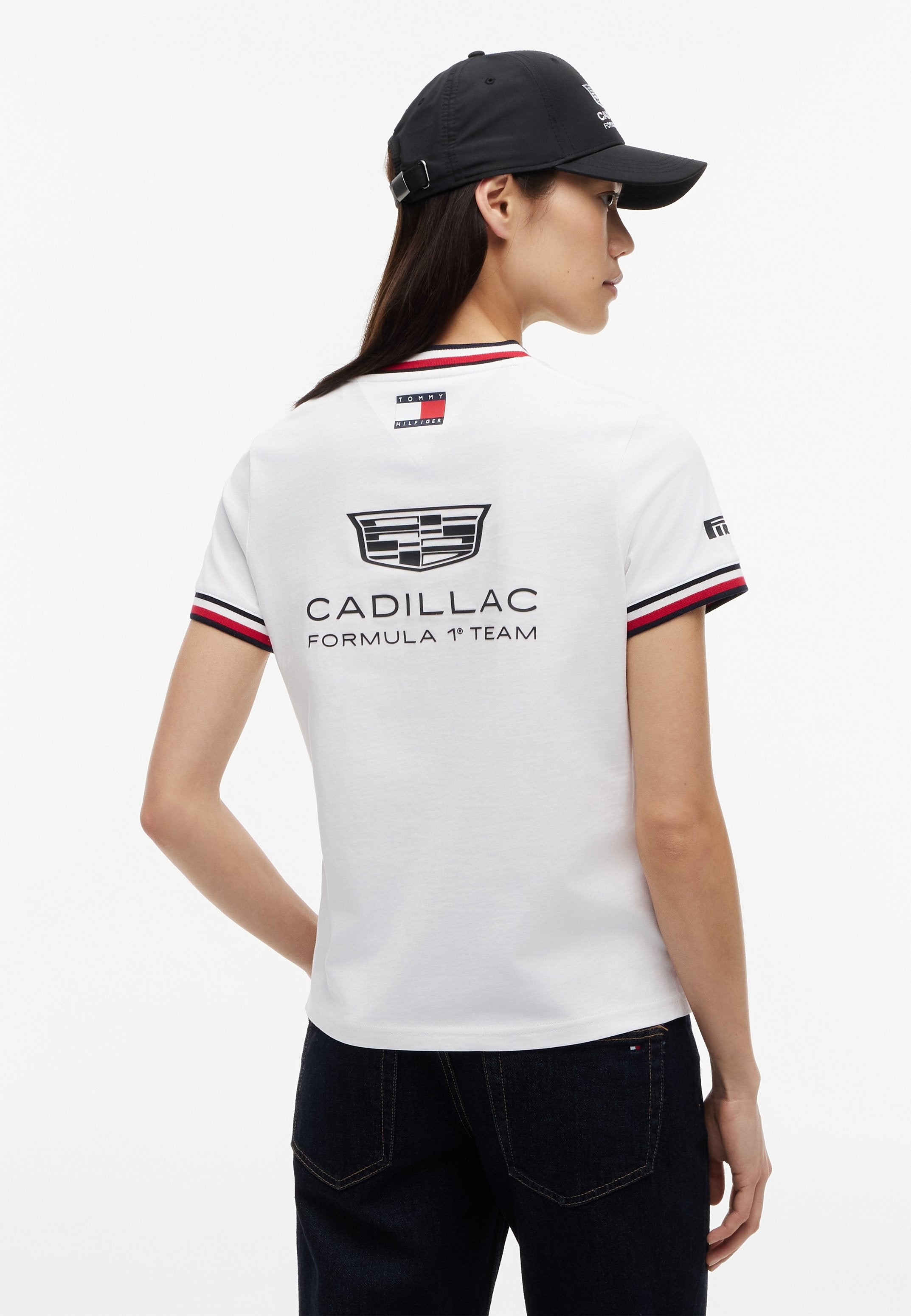 TH X CADILLAC FORMULA 1 TEAM REPLICA CROPPED TEE - Print T-shirt - white