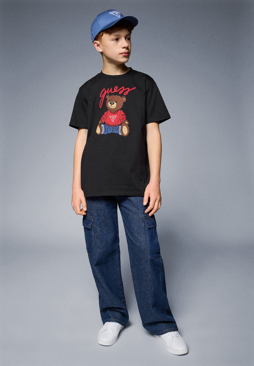 JUNIOR BEAR UNISEX - Print T-shirt - jet black a996