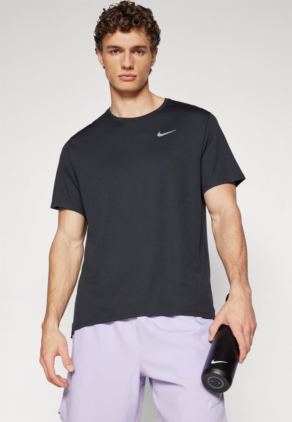 MILER - Sports T-shirt - black/reflective silver