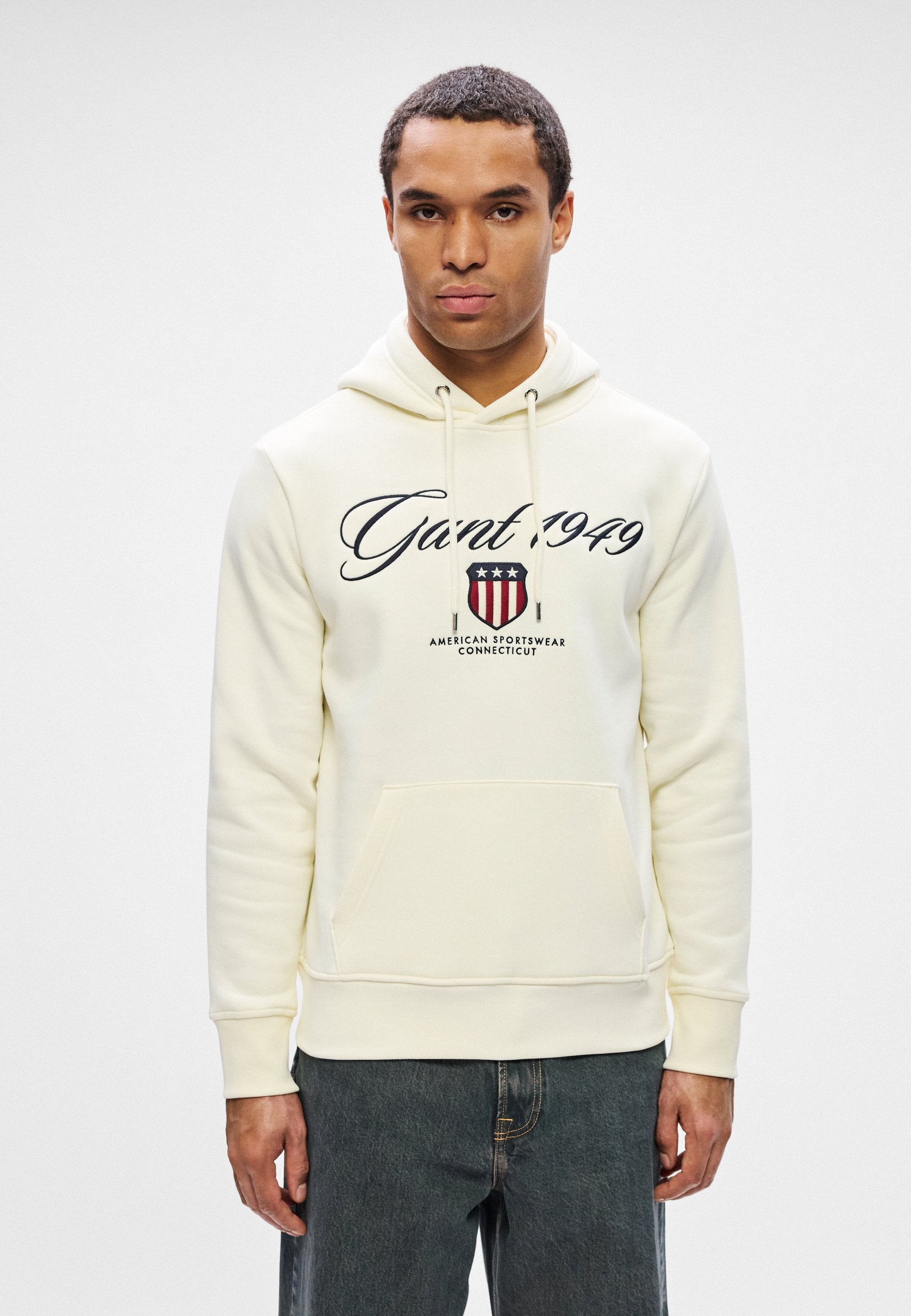 GRAPHIC HOODIE - Hoodie - cream