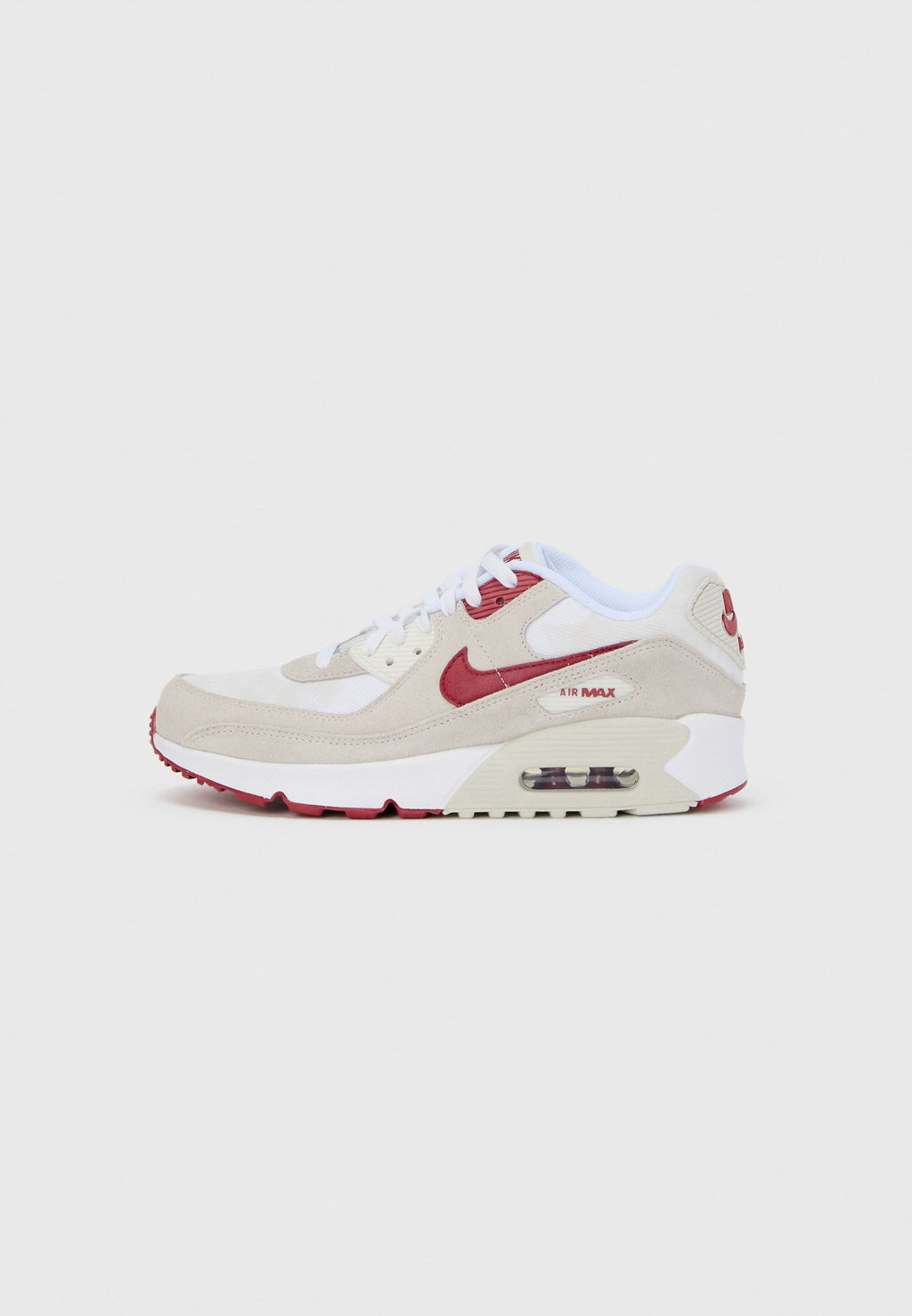 AIR MAX 90 UNISEX - Trainers - white/team crimson/light bone/summit white