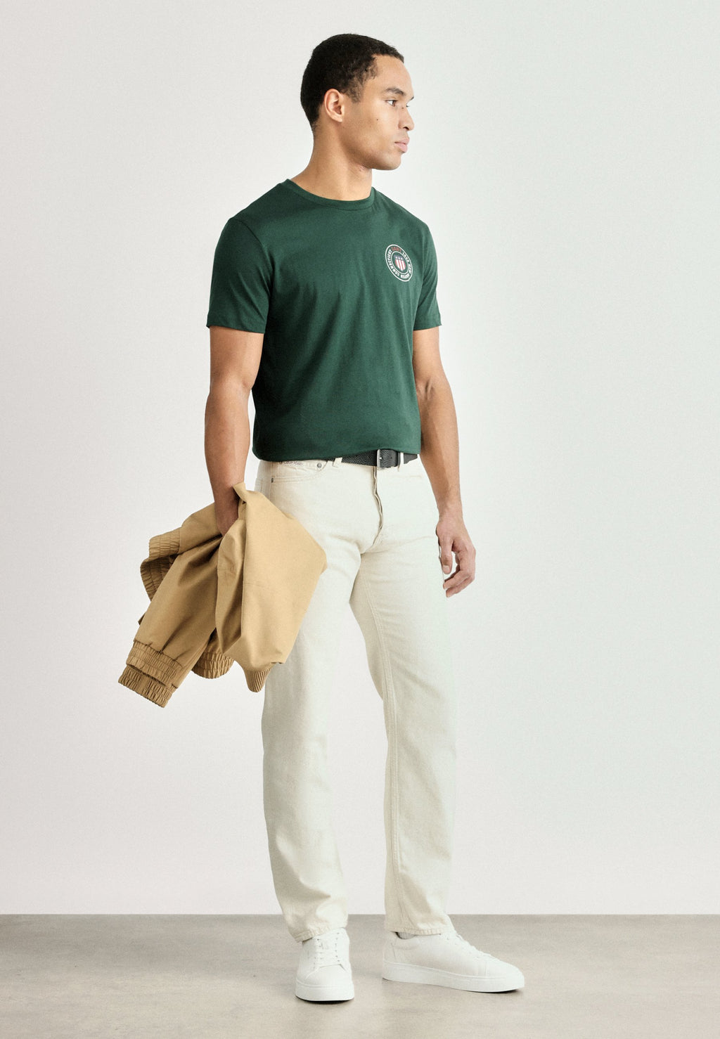 GRAPHIC  - Print T-shirt - tartan green