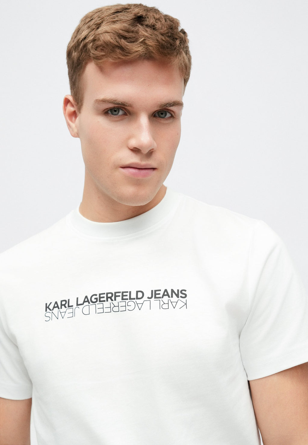 SLIM REFLECTION TEE - Print T-shirt - white
