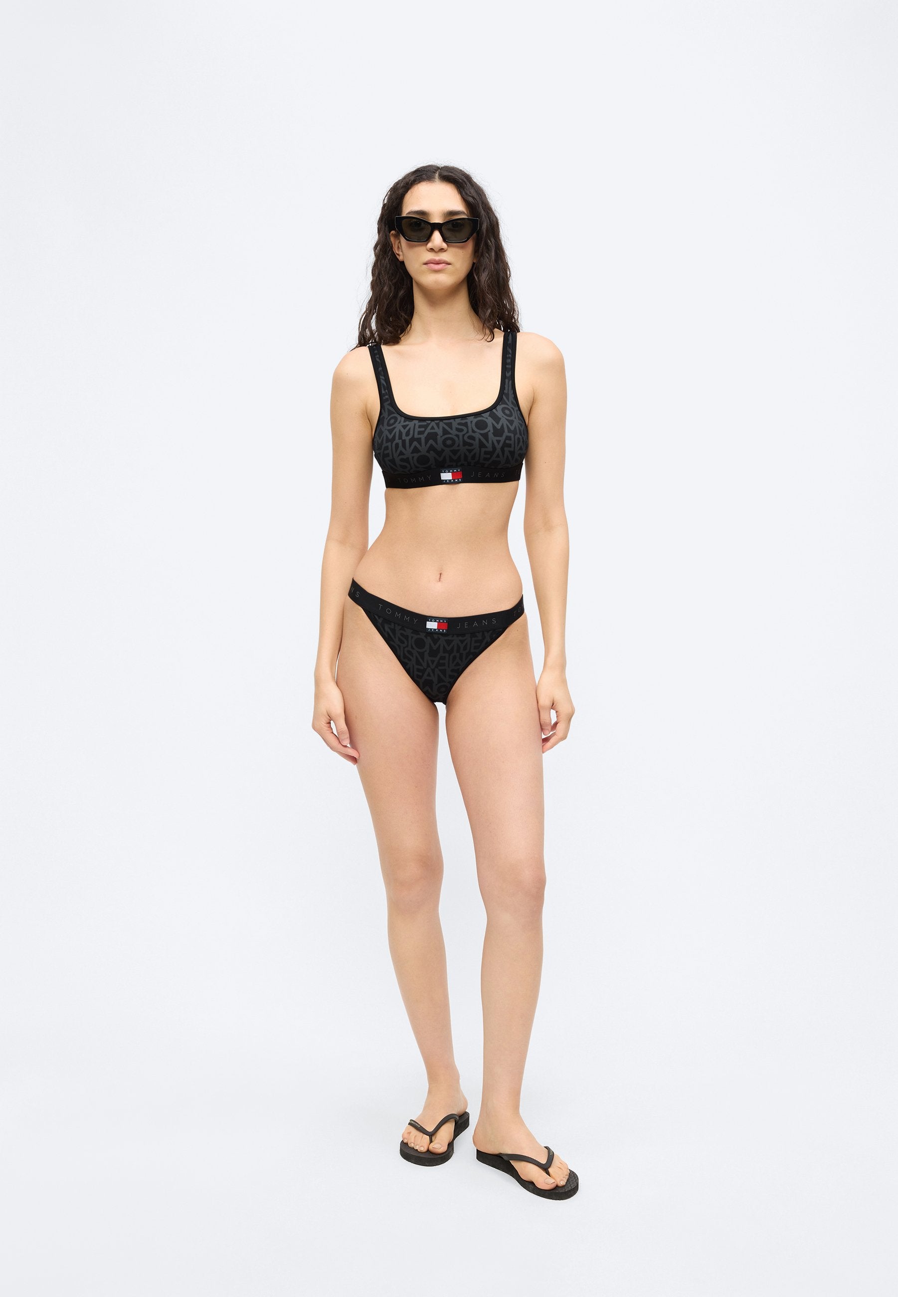 HERITAGE CHEEKY PRINT - Bikini bottoms - black