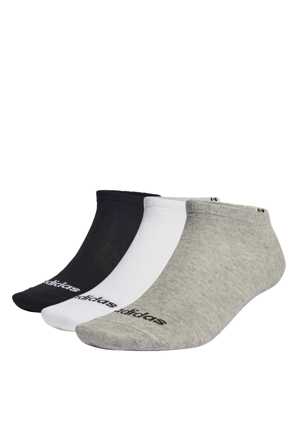 LOW 3PACK - Sneaker socks - medium grey heather   white   black
