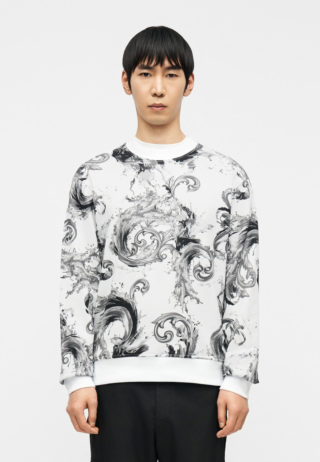 ALL OVER - Sweat-shirt - blanc/graphite