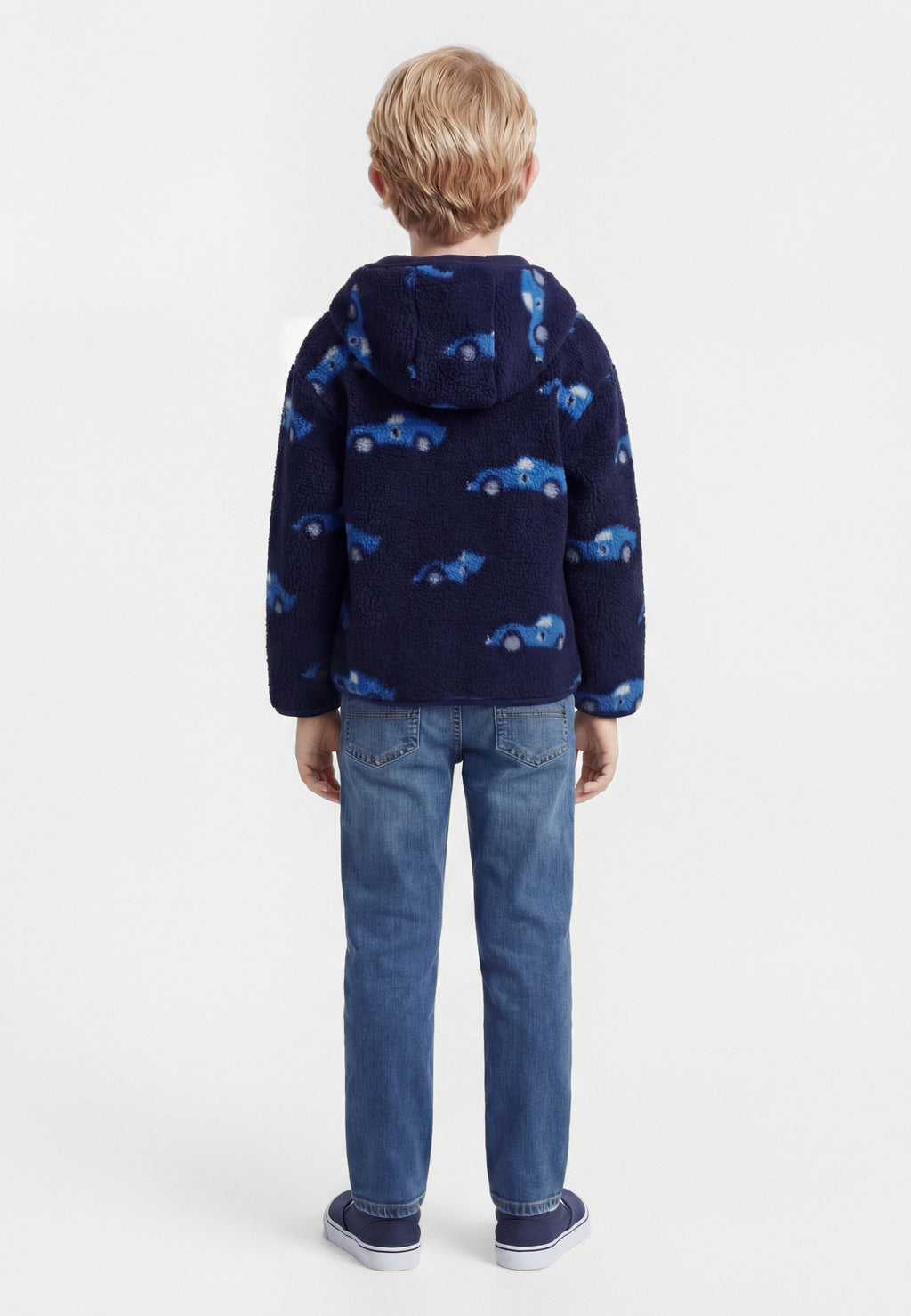 SWEAT À CAPUCHE ZIPPÉ EN SHERPA BÉBÉ ET ENFANT - Veste polaire - bleu foncé