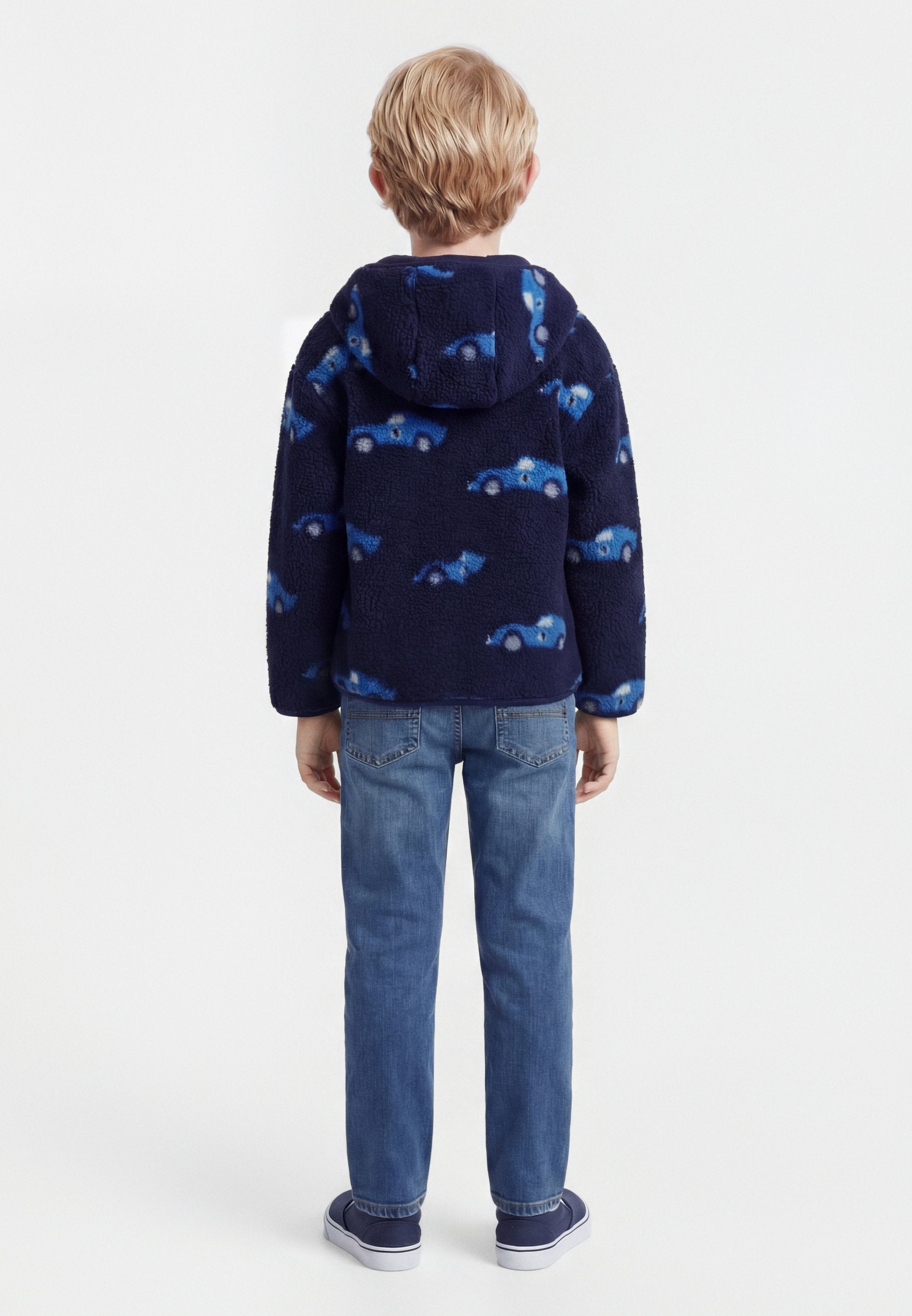 BABY & TODDLER SHERPA ZIP HOODIE - Fleece jacket - dark blue