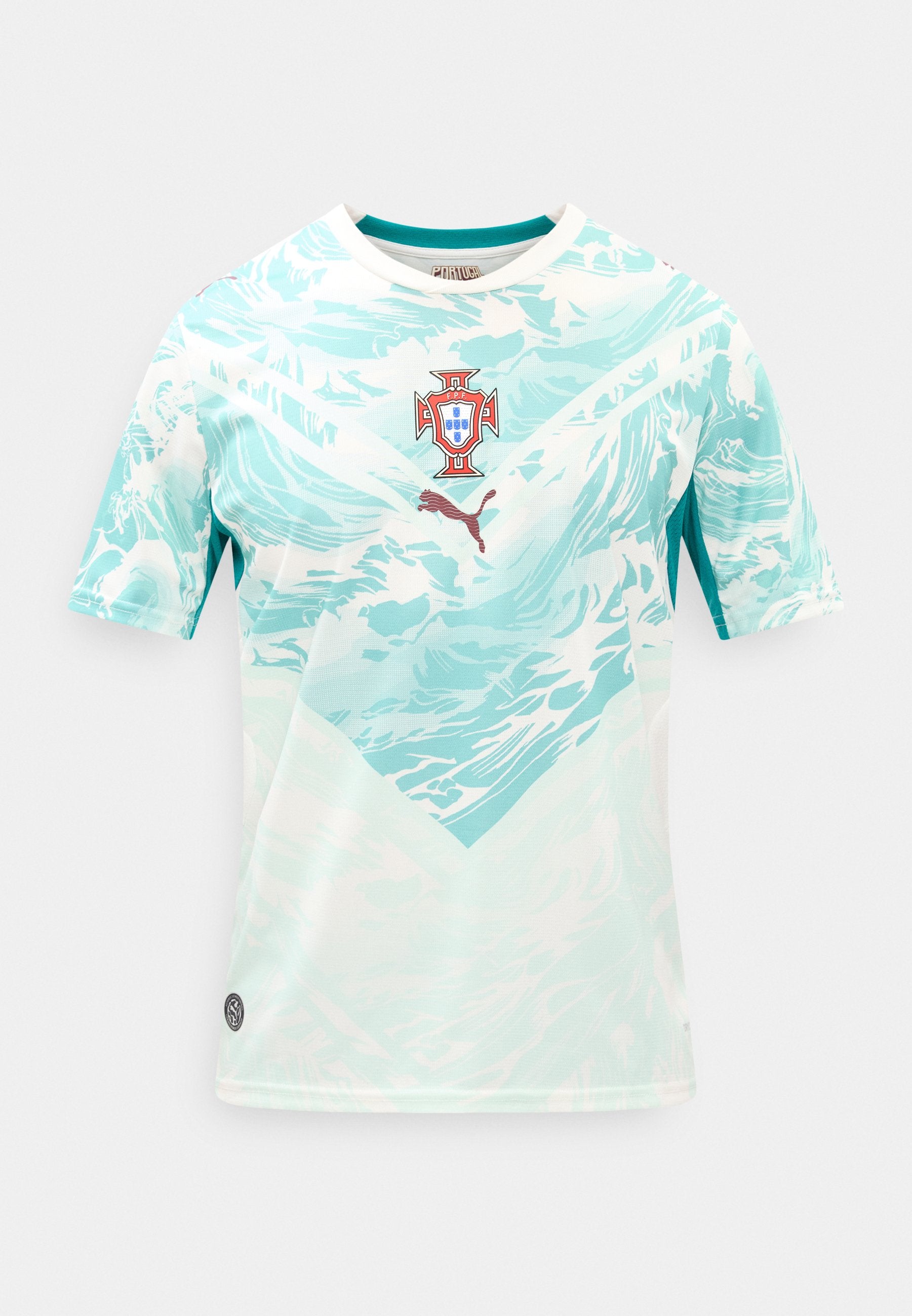 PORTUGAL FPF AWAY REPLICA - Football jersey - white/green lagoon