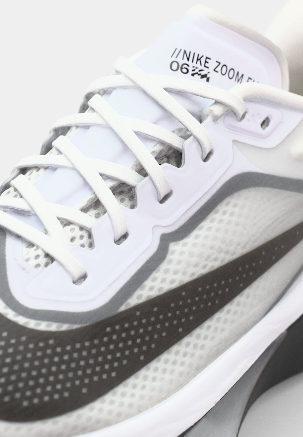 ZOOM FLY  - Road running shoes - white/black/smoke grey/metallic silver