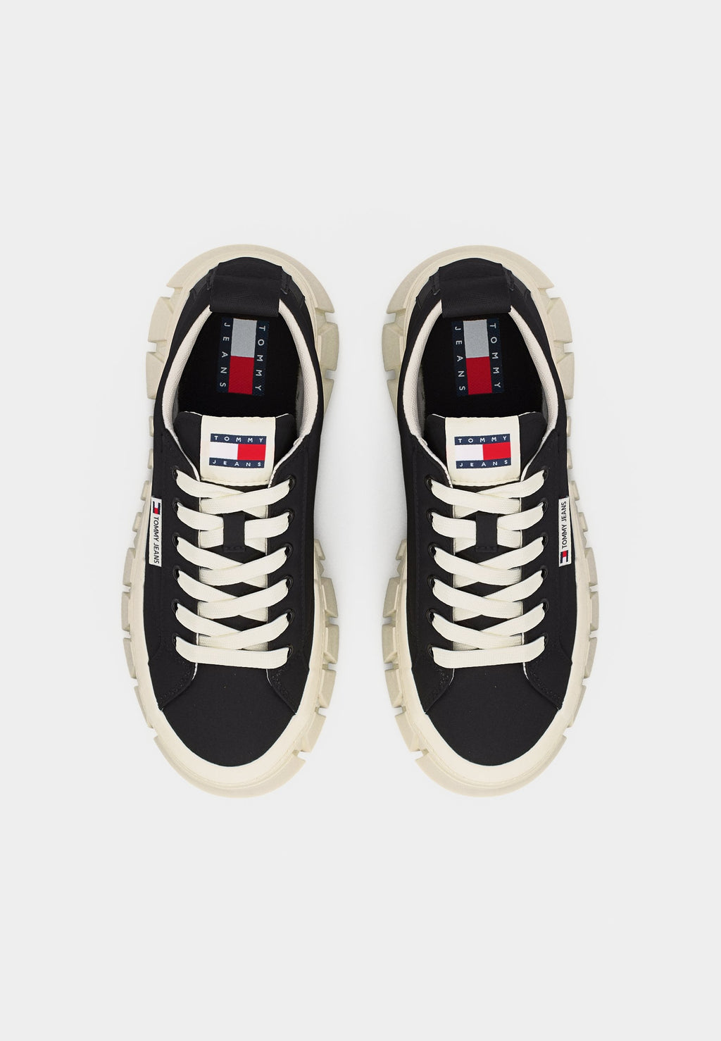 LOGO TAB PLATFORM CLEAT TRAINERS - Trainers - black
