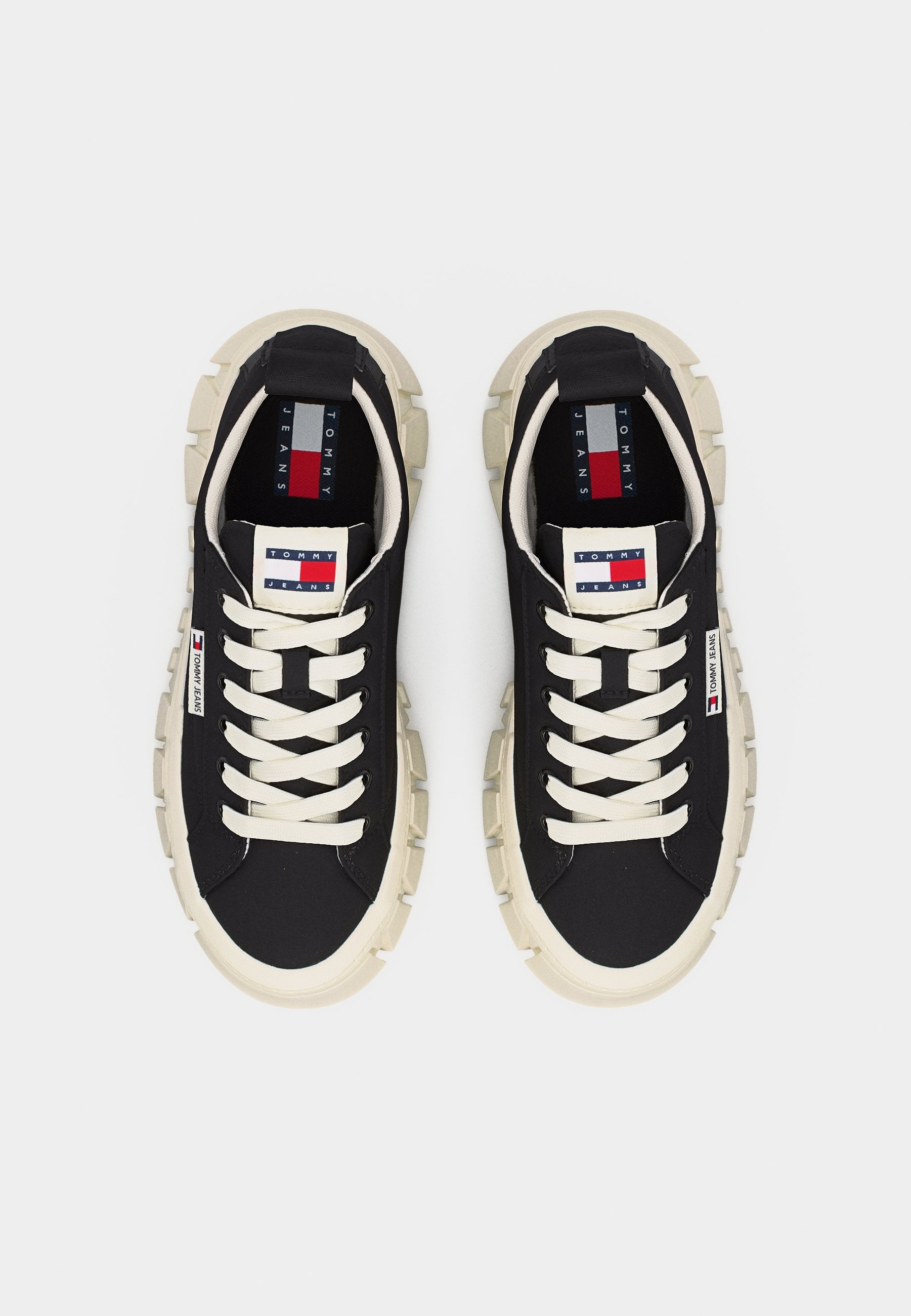 LOGO TAB PLATFORM CLEAT TRAINERS - Trainers - black