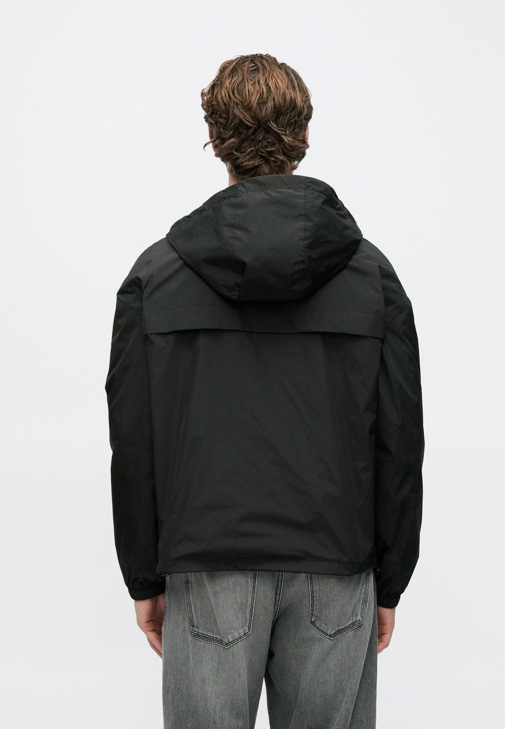 HOODED - Summer jacket - black