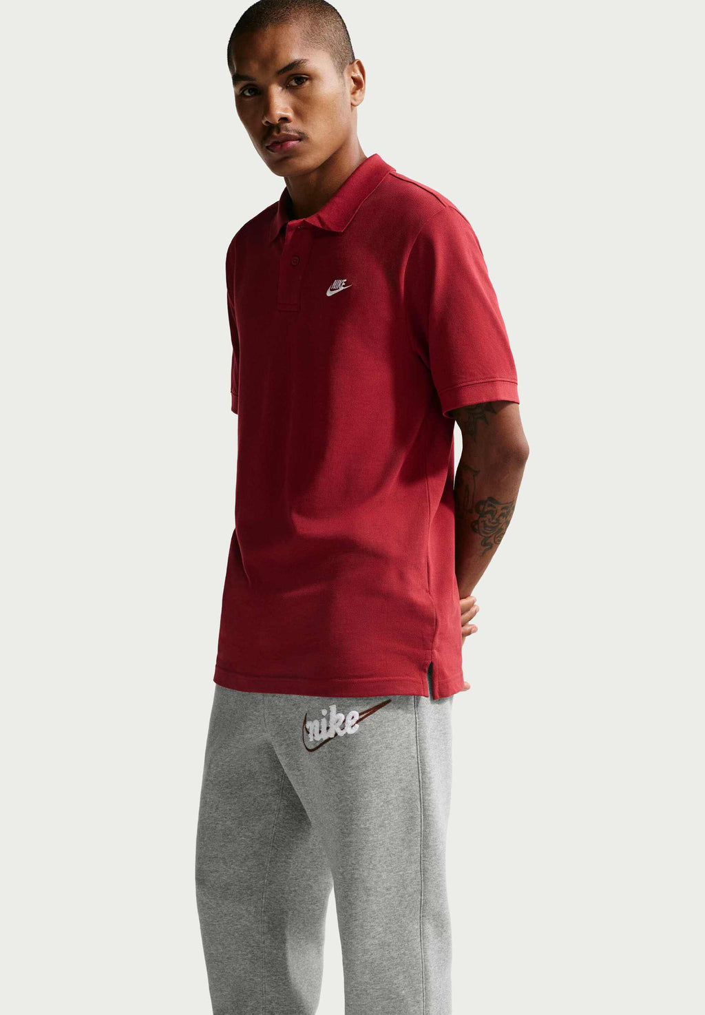 CLUB - Tracksuit bottoms - dk grey heather/lt smoke grey/white