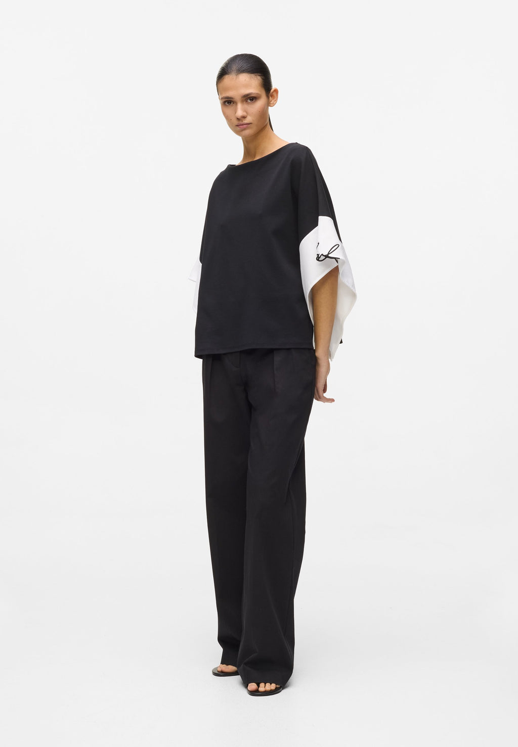 SIGNATURE TOP - Blouse - white/black