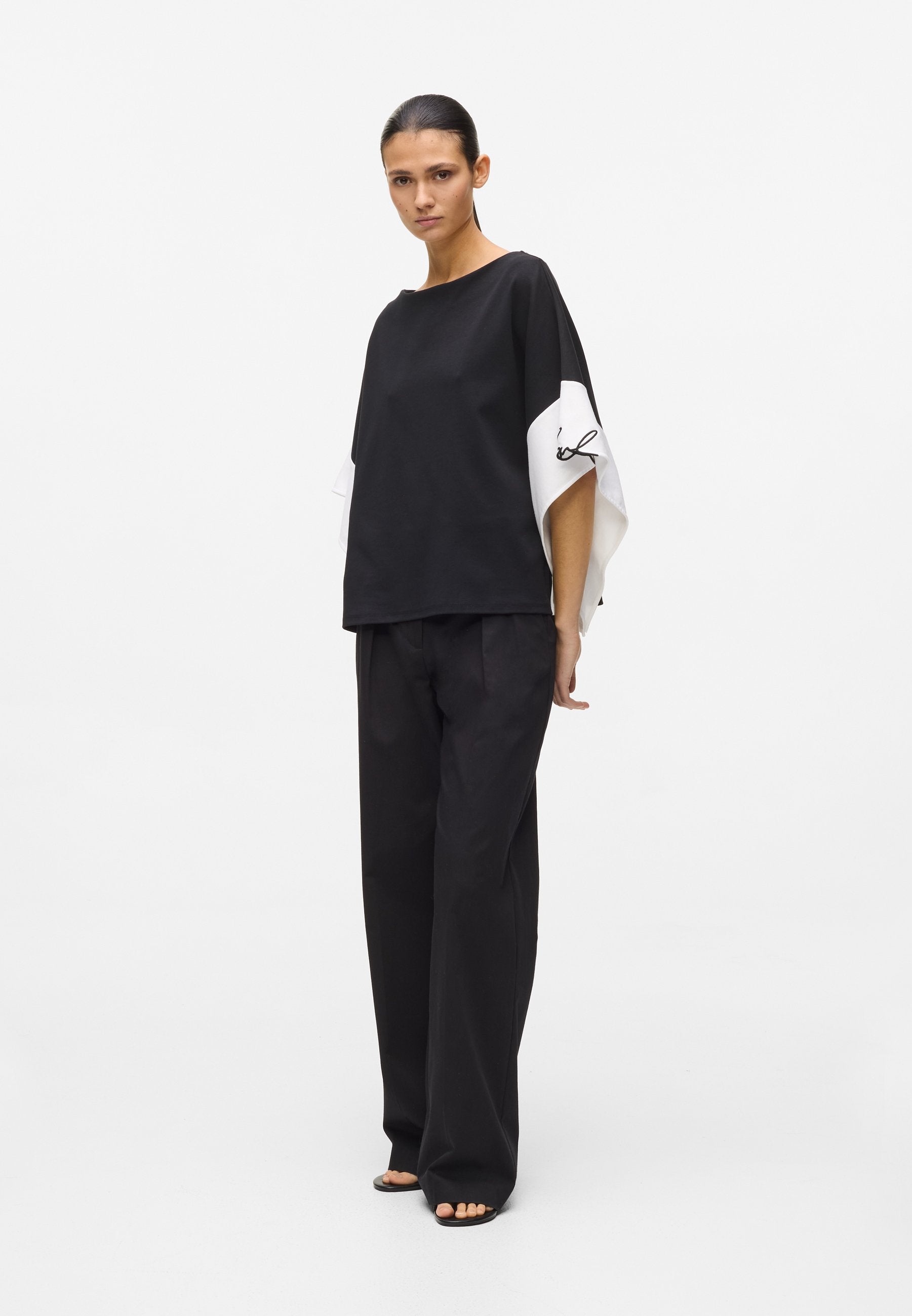 SIGNATURE TOP - Blouse - white/black