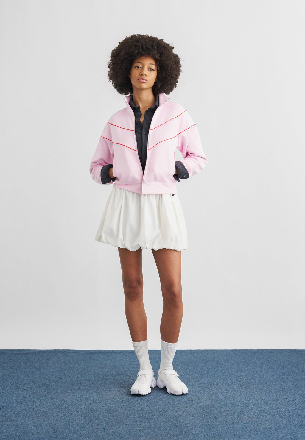 Veste d'entraînement - mousse rose/carmin/voile