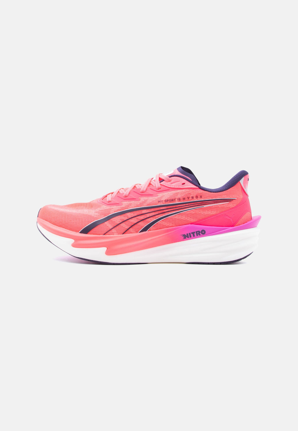 DEVIATE NITRO 4 X HYROX - Training shoe - white/electric orchid/pure pink