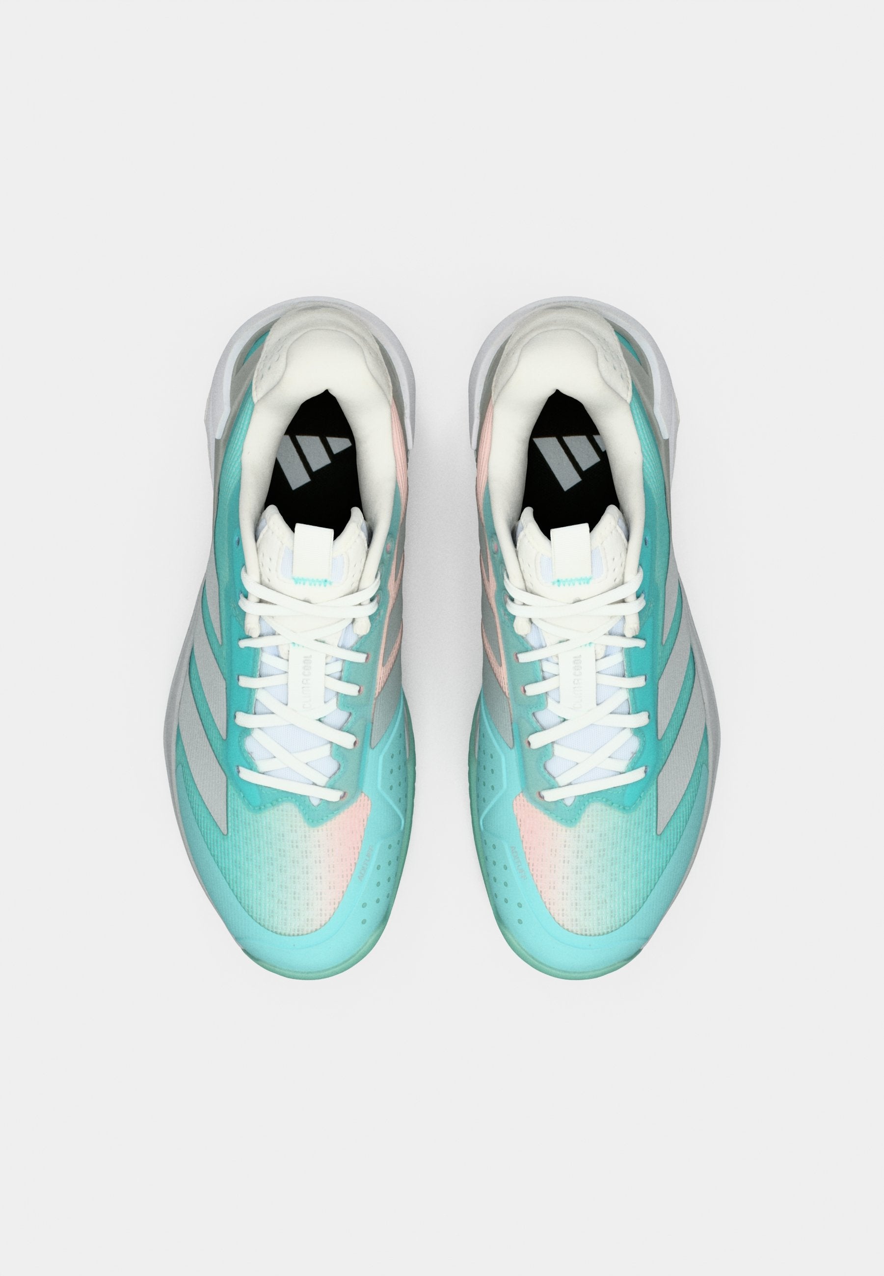 ADIZERO UBERSONIC 5 - Multicourt tennis shoes - flash aqua/silver-coloured metallic/blush pink