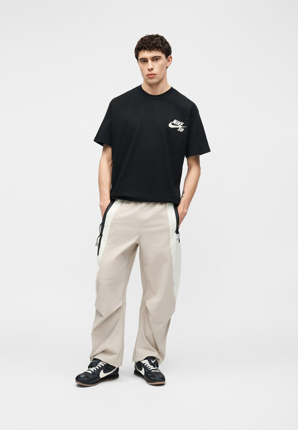 TEE LOGO UNISEXE - T-shirt basique - noir/lait de coco