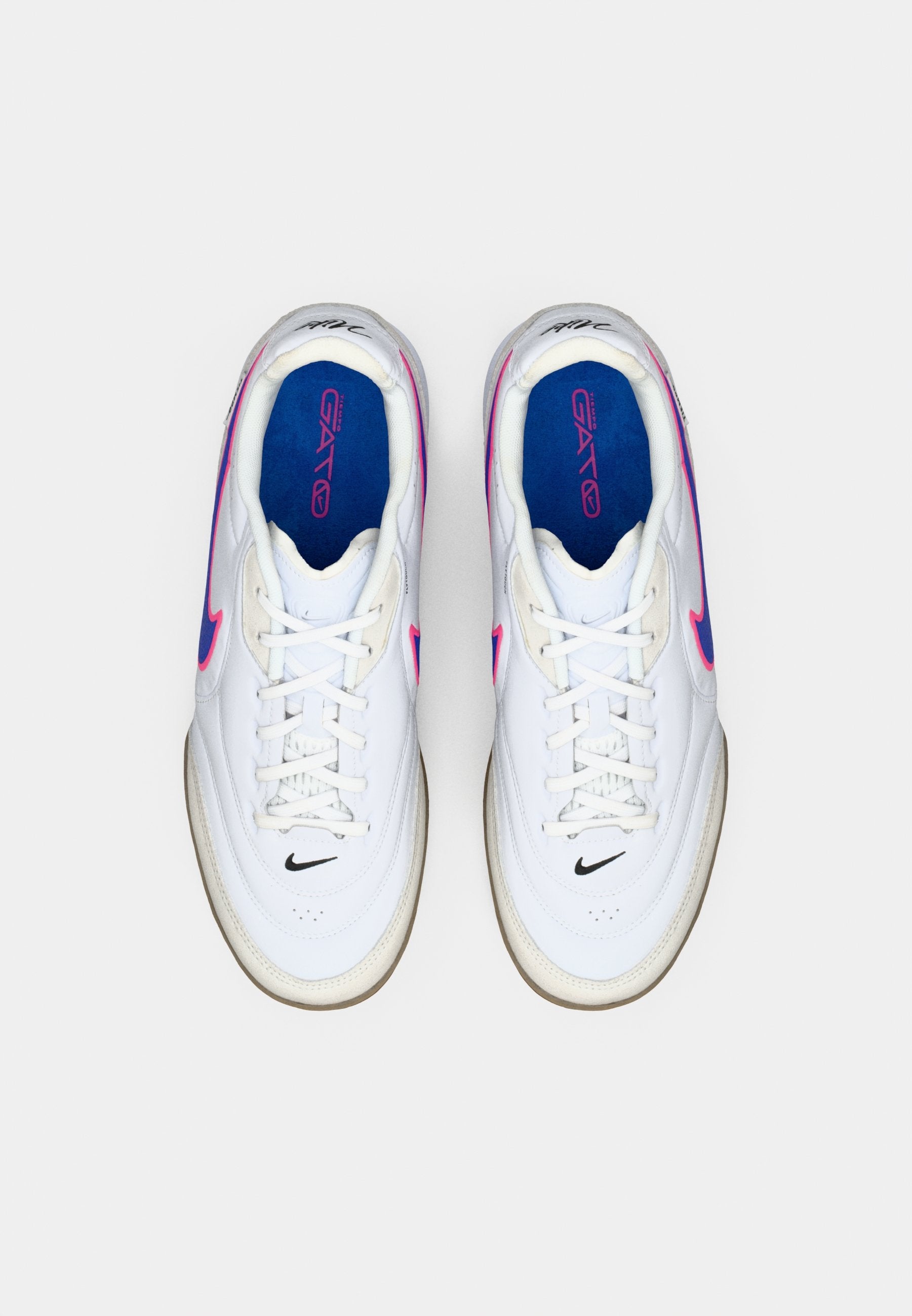 TIEMPO STREETGATO IC UNISEX - Indoor football boots - white/racer blue/pink blast
