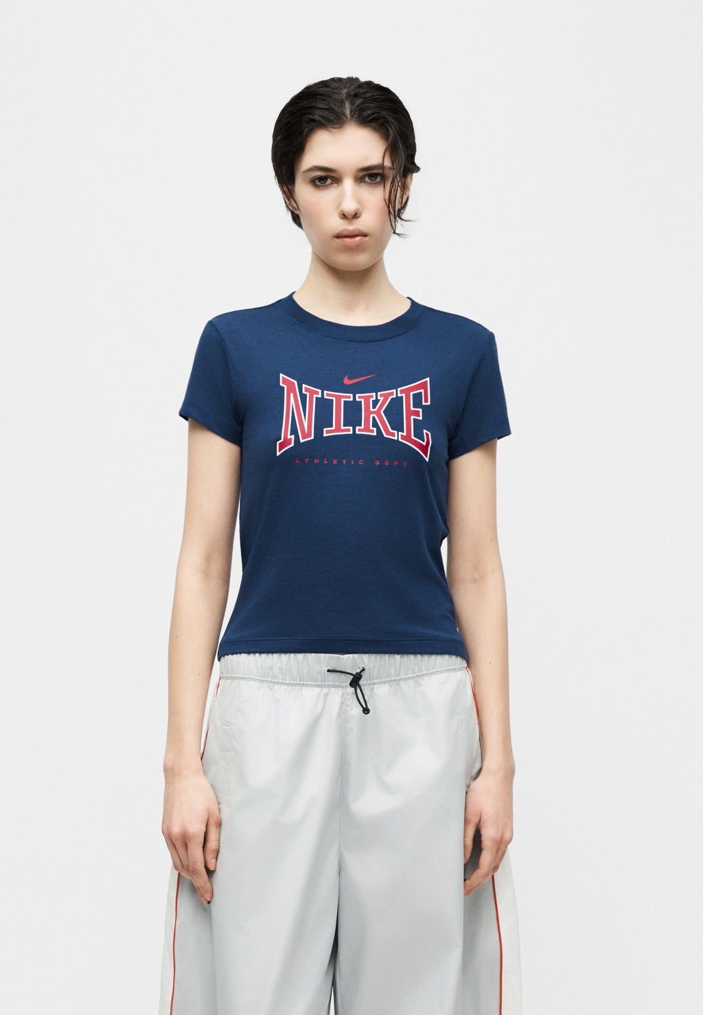 CROP LEAGUE TEE - Baskılı tişört - gece mavisi