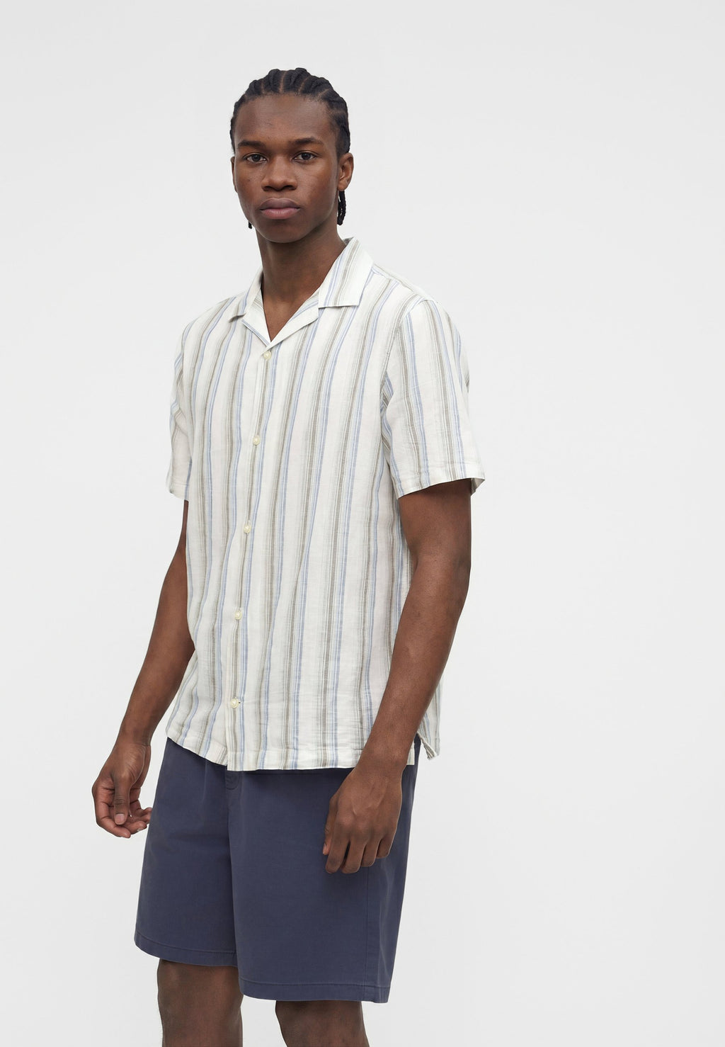 STANDARD RESORT COLLAR - Shirt - green stripe