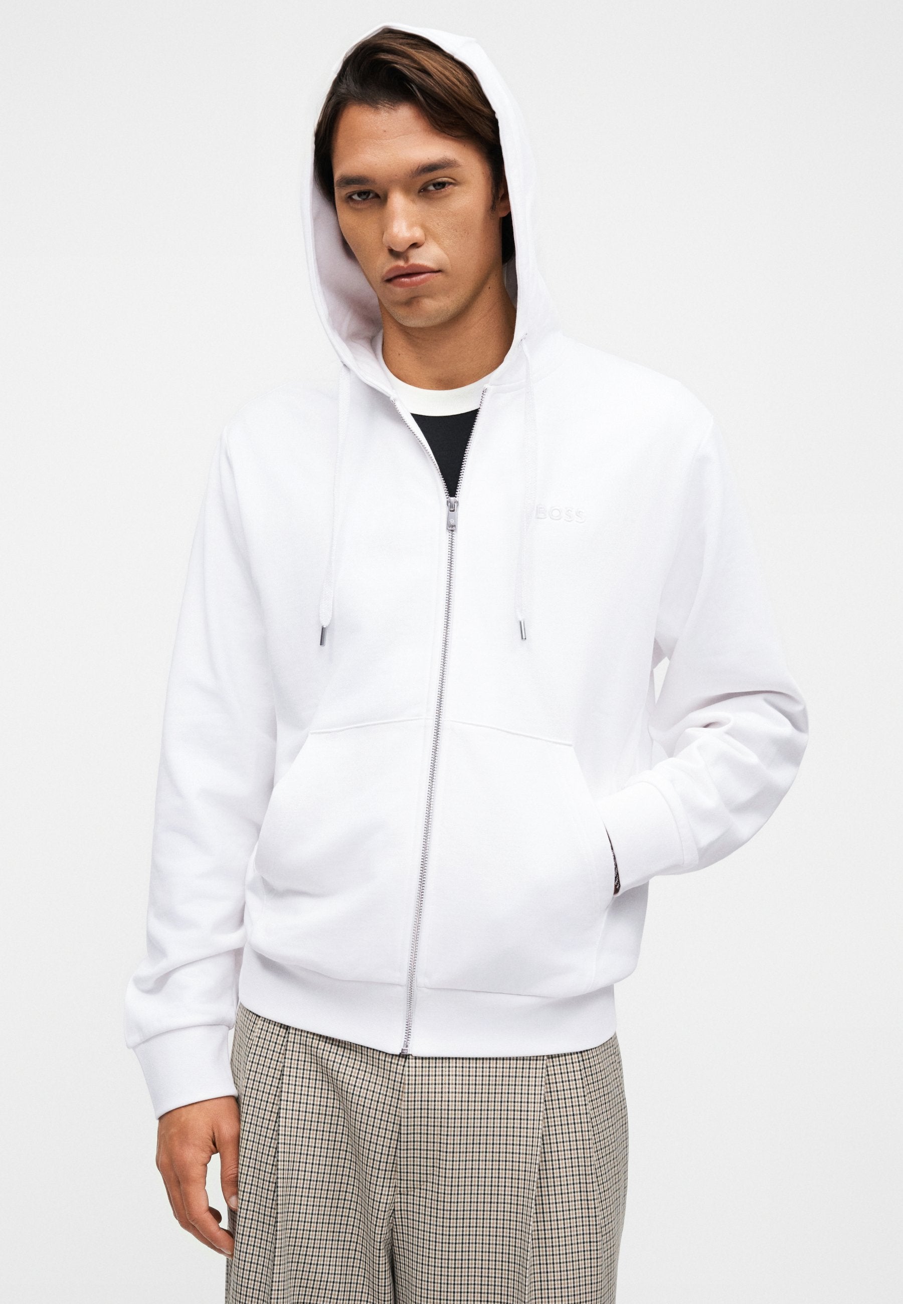 UNISEX - Zip-up sweatshirt - white