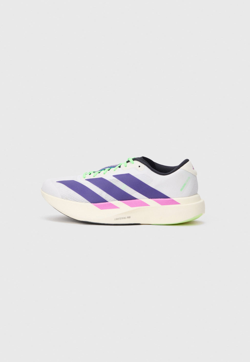 ADIZERO EVO SL M - Trainers - white/collegiate purple/lime burst