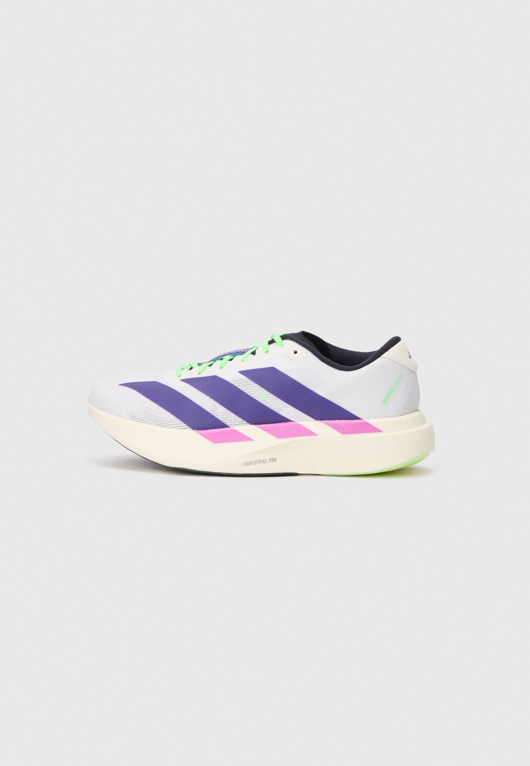 ADIZERO EVO SL M - Trainers - white/collegiate purple/lime burst