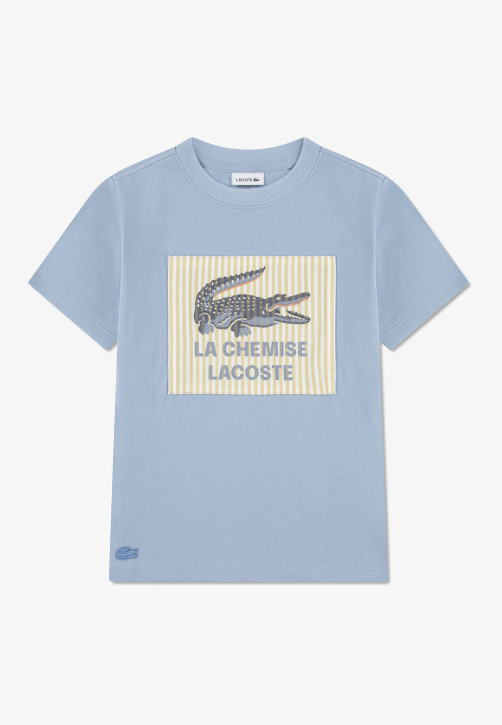 APPLIQUE TEE - Print T-shirt - lacoste chambray