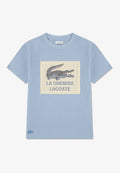 APPLIQUE TEE - Print T-shirt - lacoste chambray