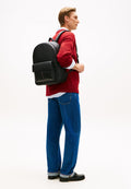 FLAP POCKET PEBBLE GRAIN DOME BACKPACK - Rucksack - black