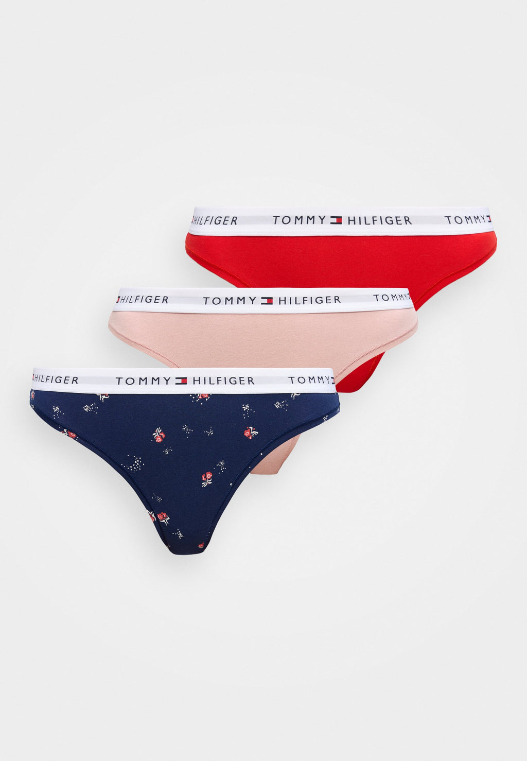 عبوة 3 من PACKS THONG - ثونغ - أحمر ناري/وردي ضبابي