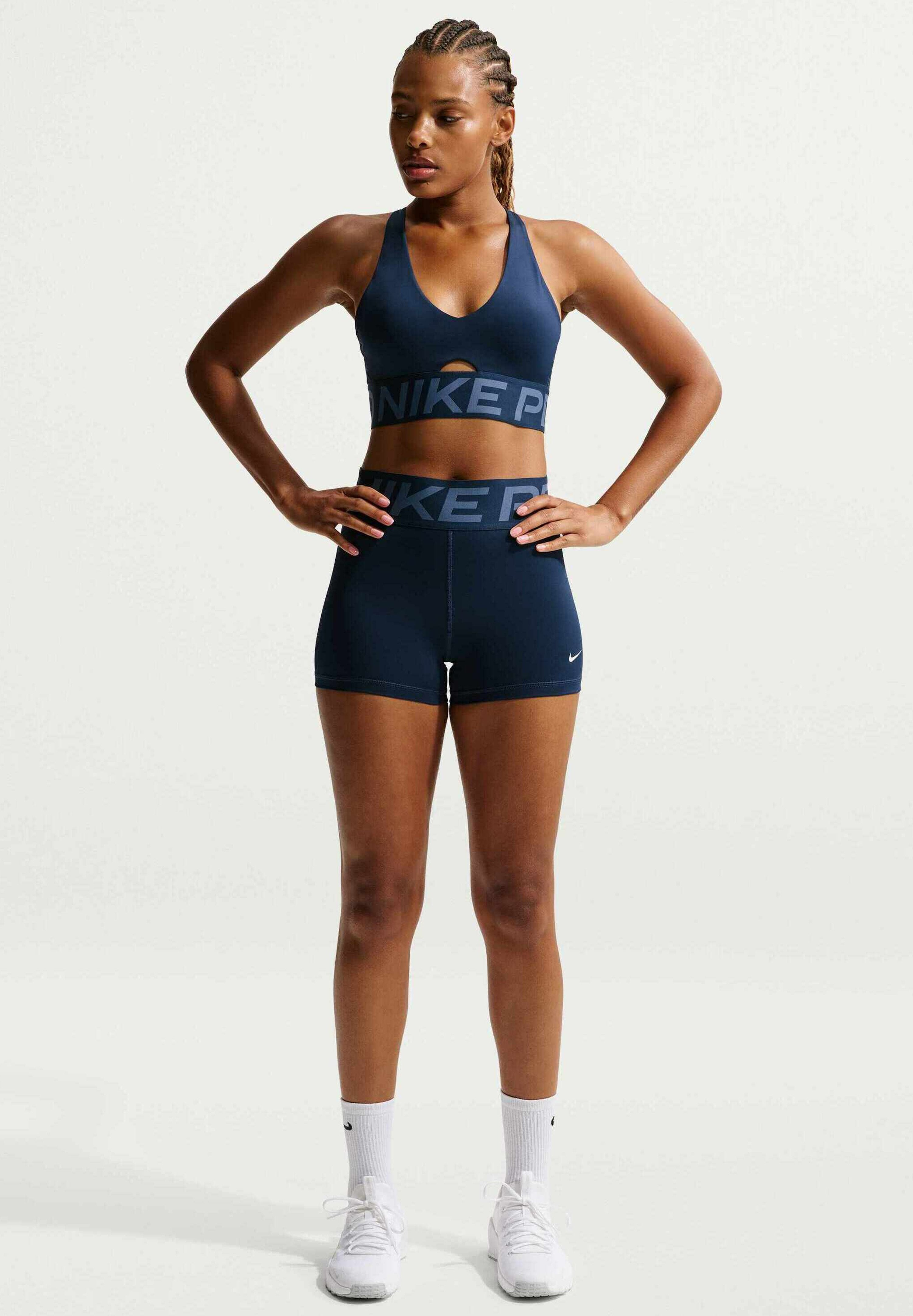 W NP SCULPT DF HR 3IN SHORT - Leggings - midnight navy white