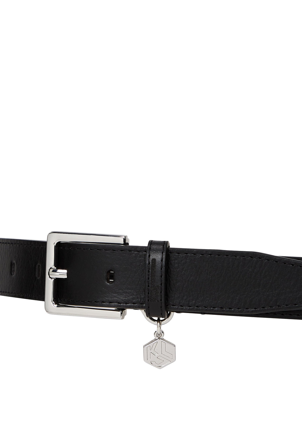 LOGO CHARM BELT - Belt - black