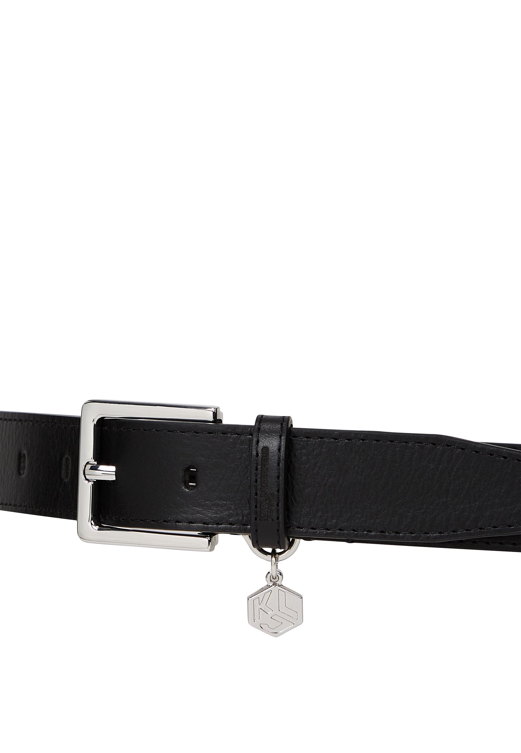 LOGO CHARM BELT - Belt - black