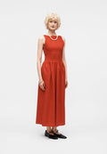 SMOCKED APRON DRESS - Day dress - modern red